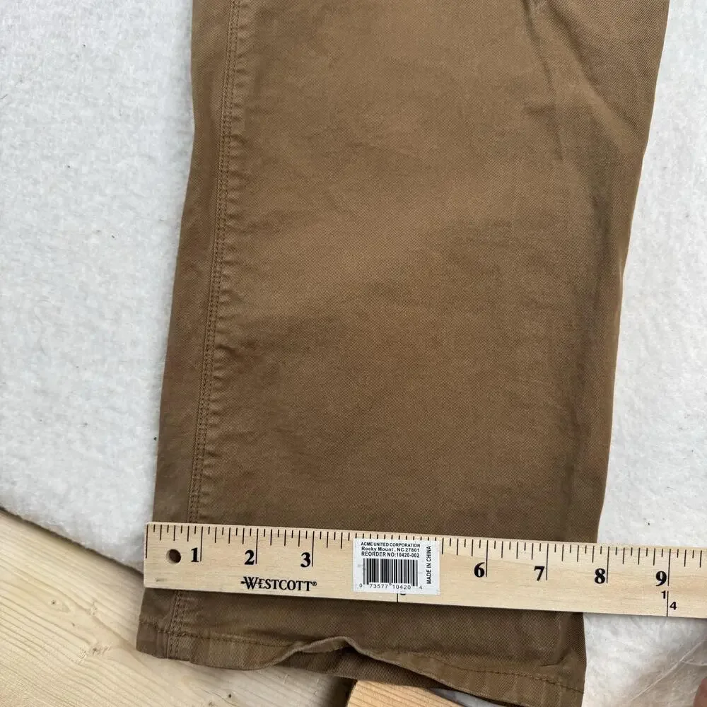 Orvis Jeans Mens Size 38x30 Brown Five Pocket Straight Leg Stretch Denim Casual